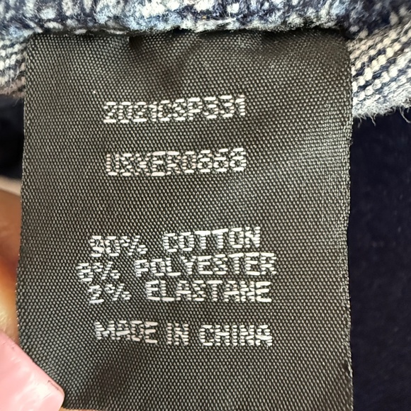 Erdem x Universal Standard Hana Patchwork Crop Jeans Dark Wash Size 14 - Picture 11 of 13